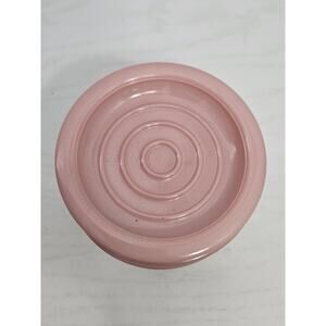 VTG‎ Pink Mauve Rose Milk Glass Drink Coaster Set Retro